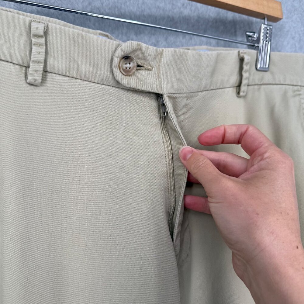 Peter Millar Mens Chino Pant Size 33x34 Pima Cotton Tan Straight Leg Golf Work - Picture 3 of 14